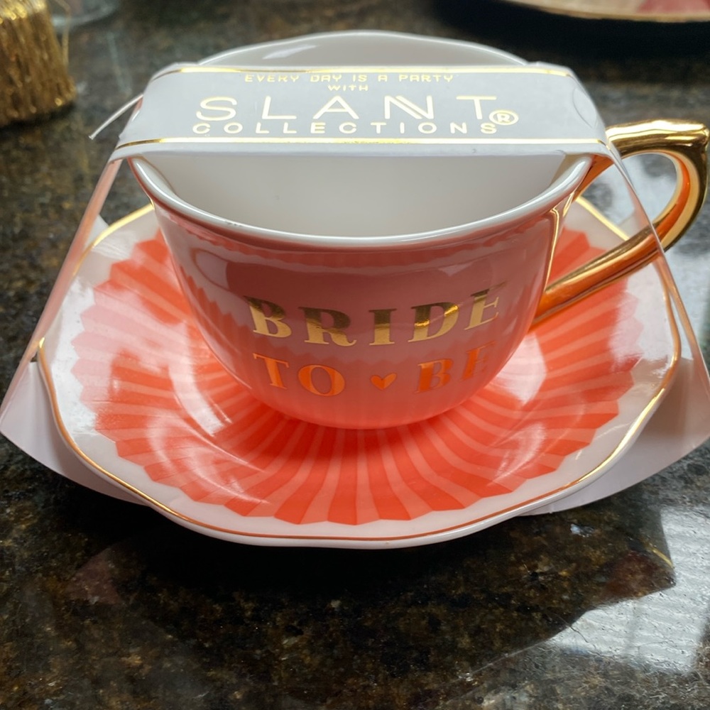 🆕 slant collections tea cup with saucer